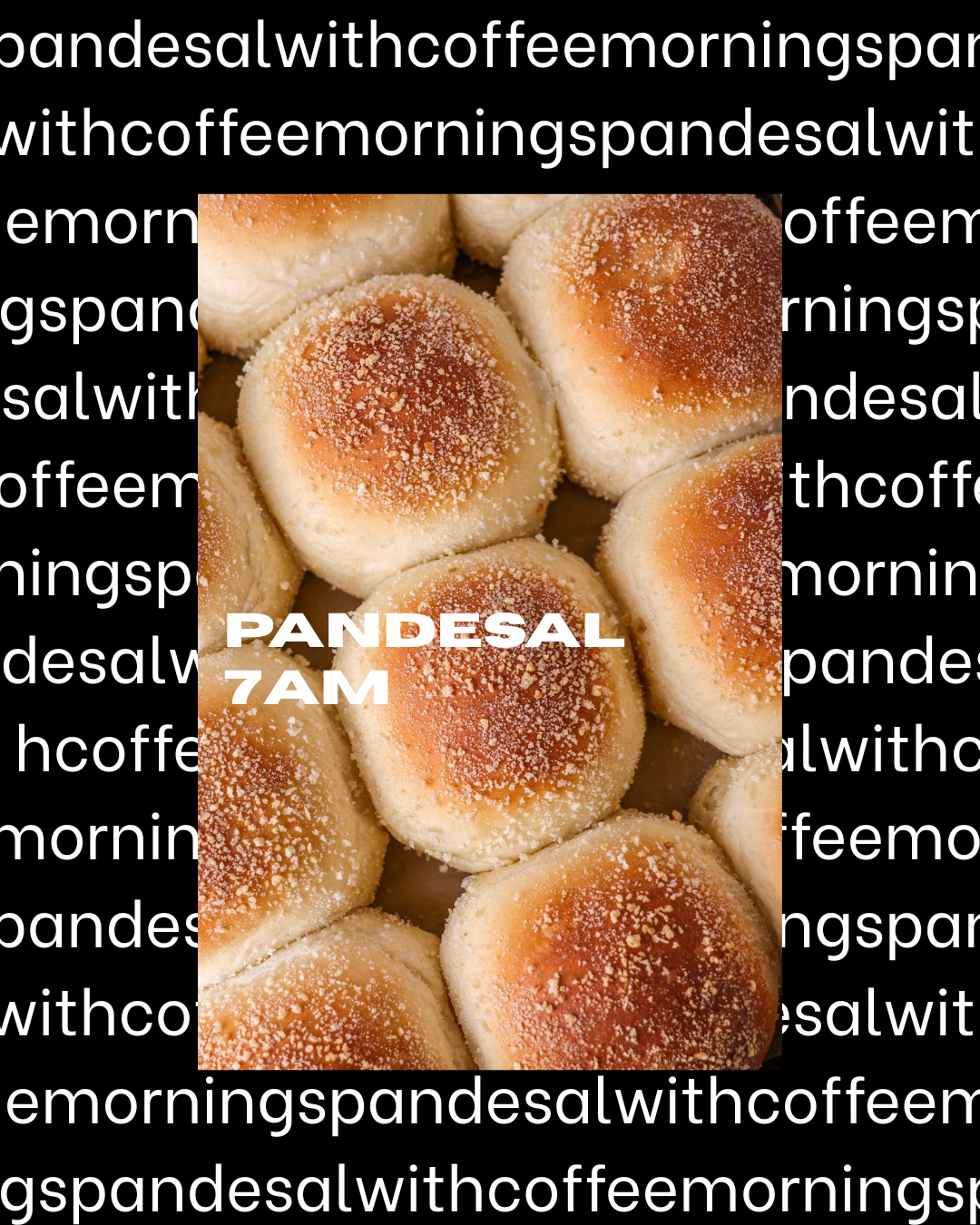 Fresh pandesal served from 9am with coffee