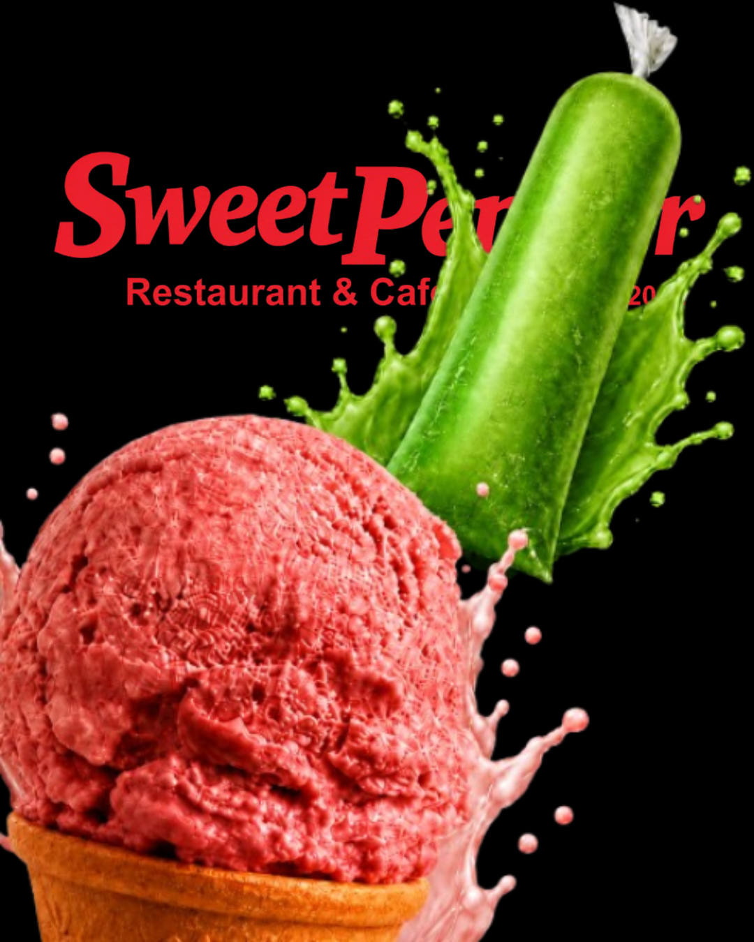 Ice cream and sorbetes desserts at Sweet Pepper