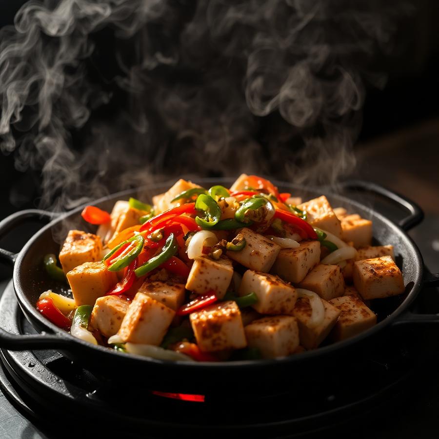 Sizzling Tofu at Sweet Pepper Restaurant & Cafe Dubai